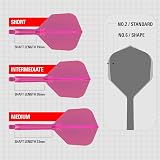 Target Darts K Flex Integrated Flights and Shafts No.6 Pink Short Pack of 3 view 3