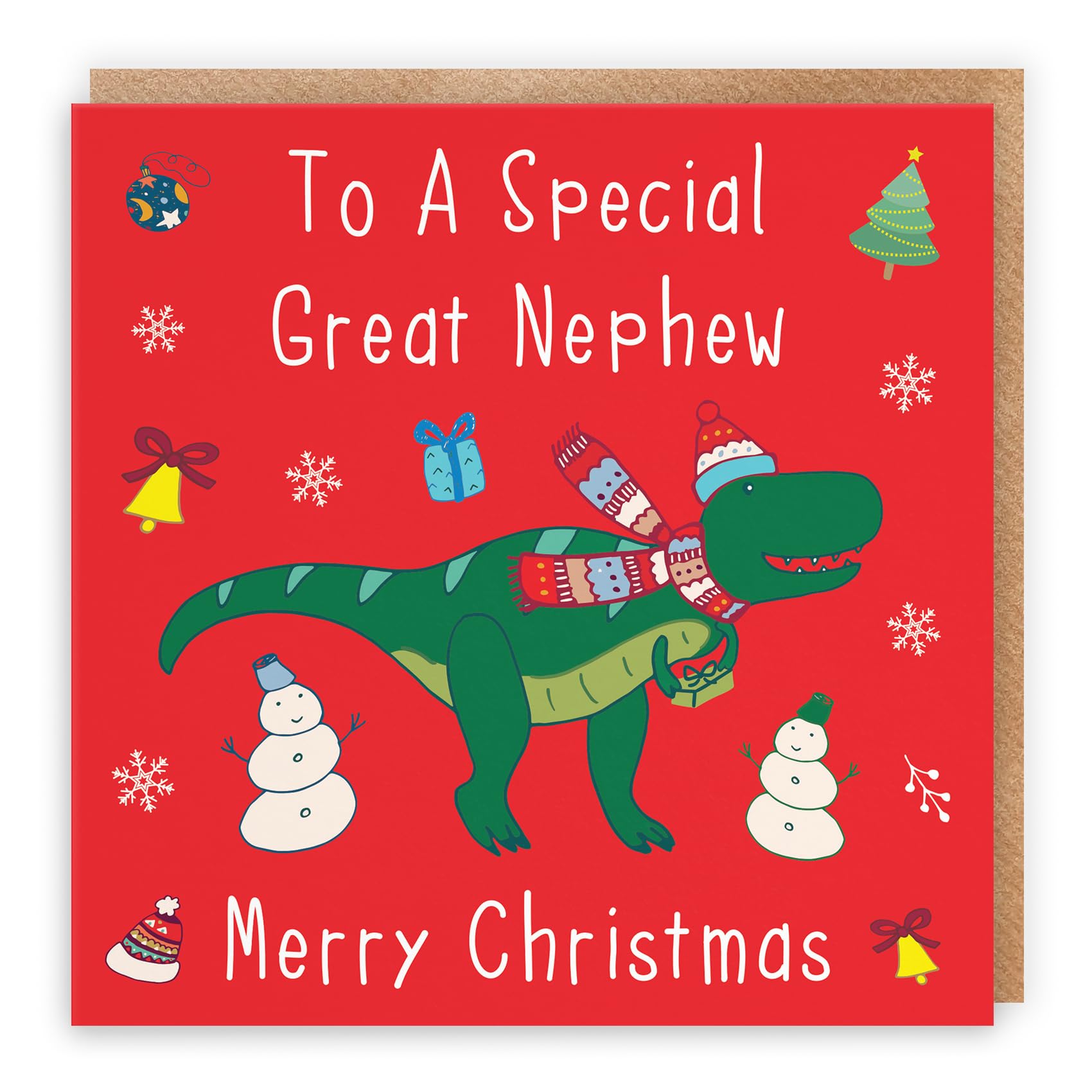 Hunts England - Great Nephew Christmas Card - To A Special Great Nephew - Merry Christmas - Dinosaur Collection