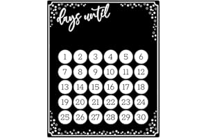 CANOPY STREET Event Countdown Board / 10" x 12" Black Dry Erase Calendar Countdown Sign/Days Until Blackboard Photo Prop/Made in The USA