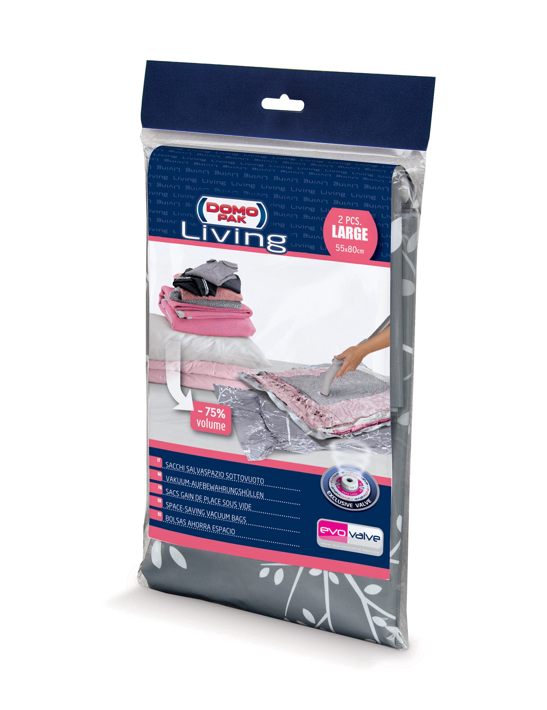 Dompak Living 913070 Set of 2 Vacuum Pack Bags, Large