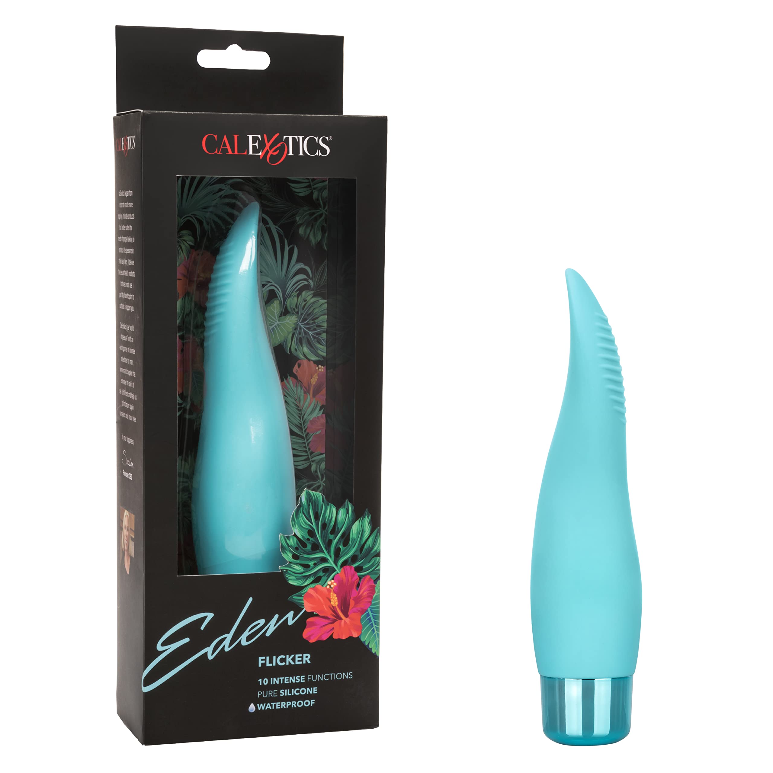 Eden Flicker Clitoral Stimulator 10 Function Waterproof, Blue