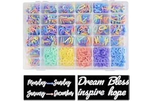 BIG ROLE Letter Board Letters Only, 3/4 Inch Colored Plastic Letters for Felt Letter Board Sign (760 Characters in 5 Colors) in Organizer, Multicolor Pre-cut Letterboard Letters for Changeable Message Board