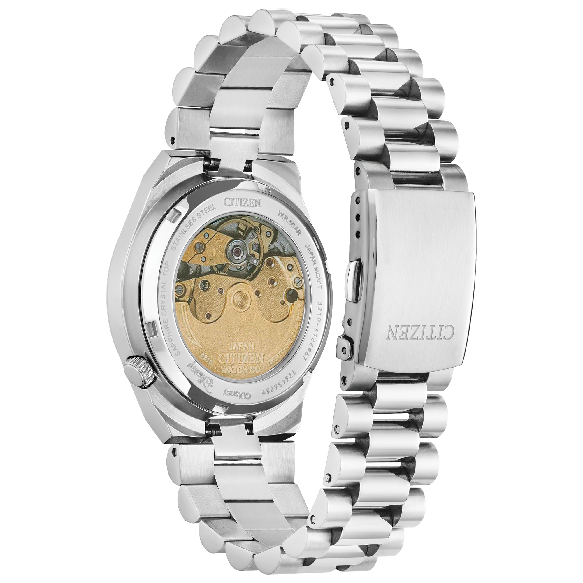 Citizen Unisex Automatic Tsuyosa Mickey Mouse, Sky Blue Sunray Dial, Stainless Steel Case Watch (Model: NJ0156-50L)