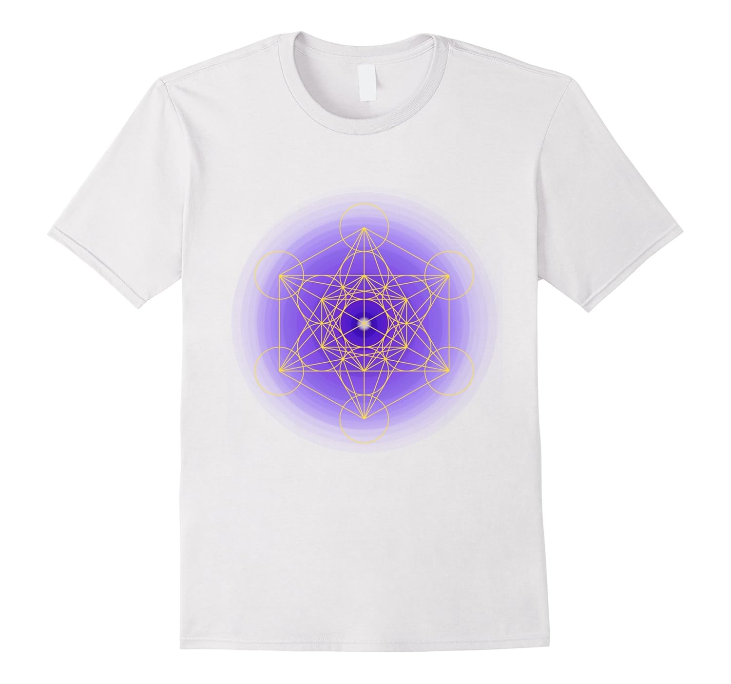 Metatrons Purple Sacred Geometry T ShirtTovacu