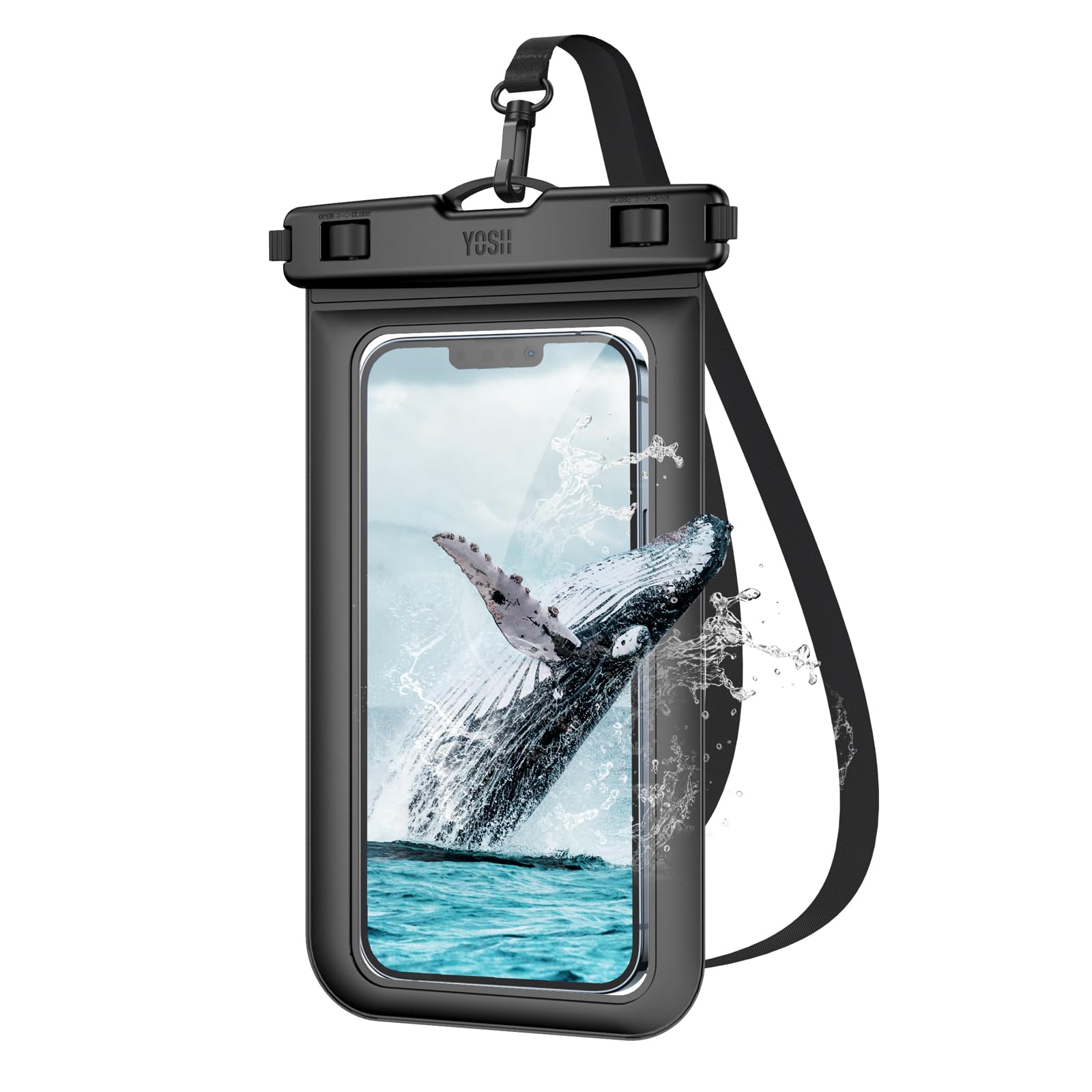 YOSH IPX8 Waterproof Phone Pouch with Lanyard, Waterproof Phone Case for Swimming Underwater iPhone Case for Snorkeling Boating for iPhone 17 16 15 14 Pro Max Samsung S26 S25 S24 Ultra up to 7.0"