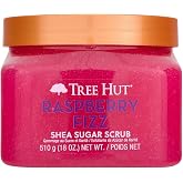 Tree Hut Raspberry Fizz Body Scrub, Exfoliating Sugar Scrub, Vegan, 18 Oz | Exfoliating &amp; Nourishing with Shea Butter &amp; Essential Oils, Body Exfoliator for All Skin Types, Self Care Gifts for Women