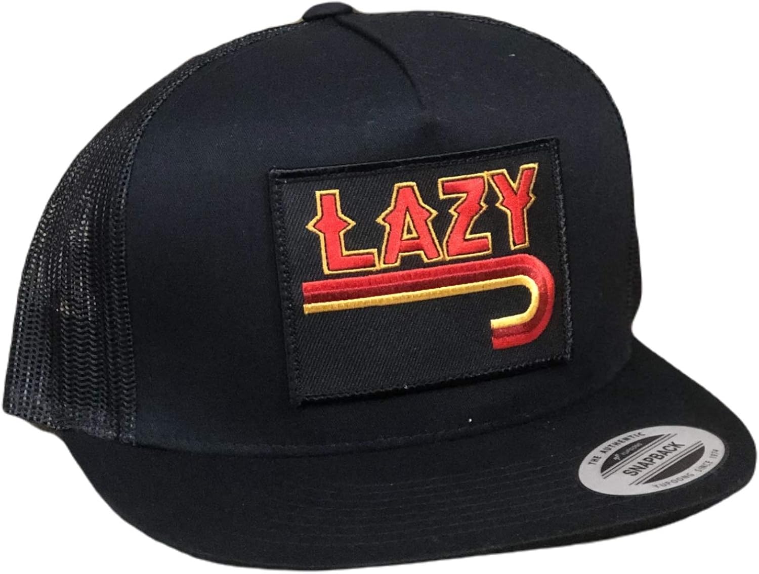 Lazy J Ranch Wear Black Snapback Baseball Cap Hat with 4