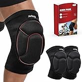 MitButy Protective Knee Pads for Men, Women & Kids – 1 Pair Thick Foam Cushioned Pads for Volleyball, Dance, Gardening, Wrestling & Kneeling – Durable Protection for Work & Sports (L: 22–25")
