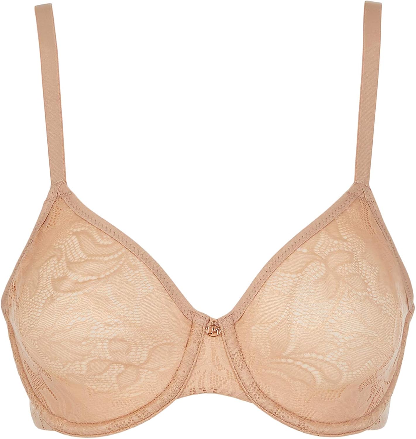 Le Mystere Damen Lace Comfort Unlined Bra, Full Coverage, Center Pull Cups Vollschalen BH, Natur Le Mystere Damen Lace Comfort Unlined Bra, Full Coverage, Center Pull Cups Vollschalen BH, Natur