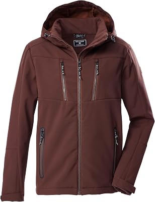 Hombre Chaqueta Softshell con capucha con cremallera KOW 79 MN SFTSHLL JCKT, mahagoni, 4XL, 43323-000