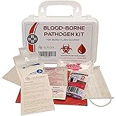 Bloodborne Pathogen/Body Fluids Cleanup Kit w/Fluid Solidifier, Biohazard Bag &amp; Personal Protection Clothing - OSHA Requirement