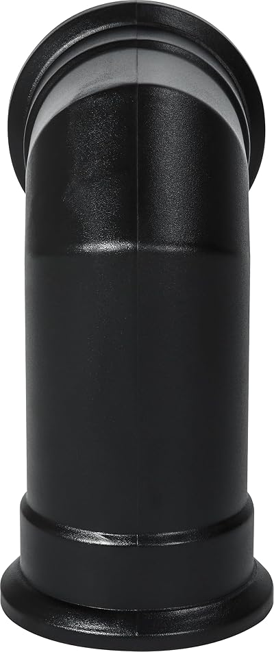 Adam Angled Decorative Stove Pipe Black 260 x 120 x 205 mm