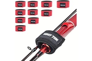 HAUT TON Fishing Pole Straps,Hook&Loop Fishing Belts,Fishing Ties for Casting Rods,Spinning Rods,Fly Rods