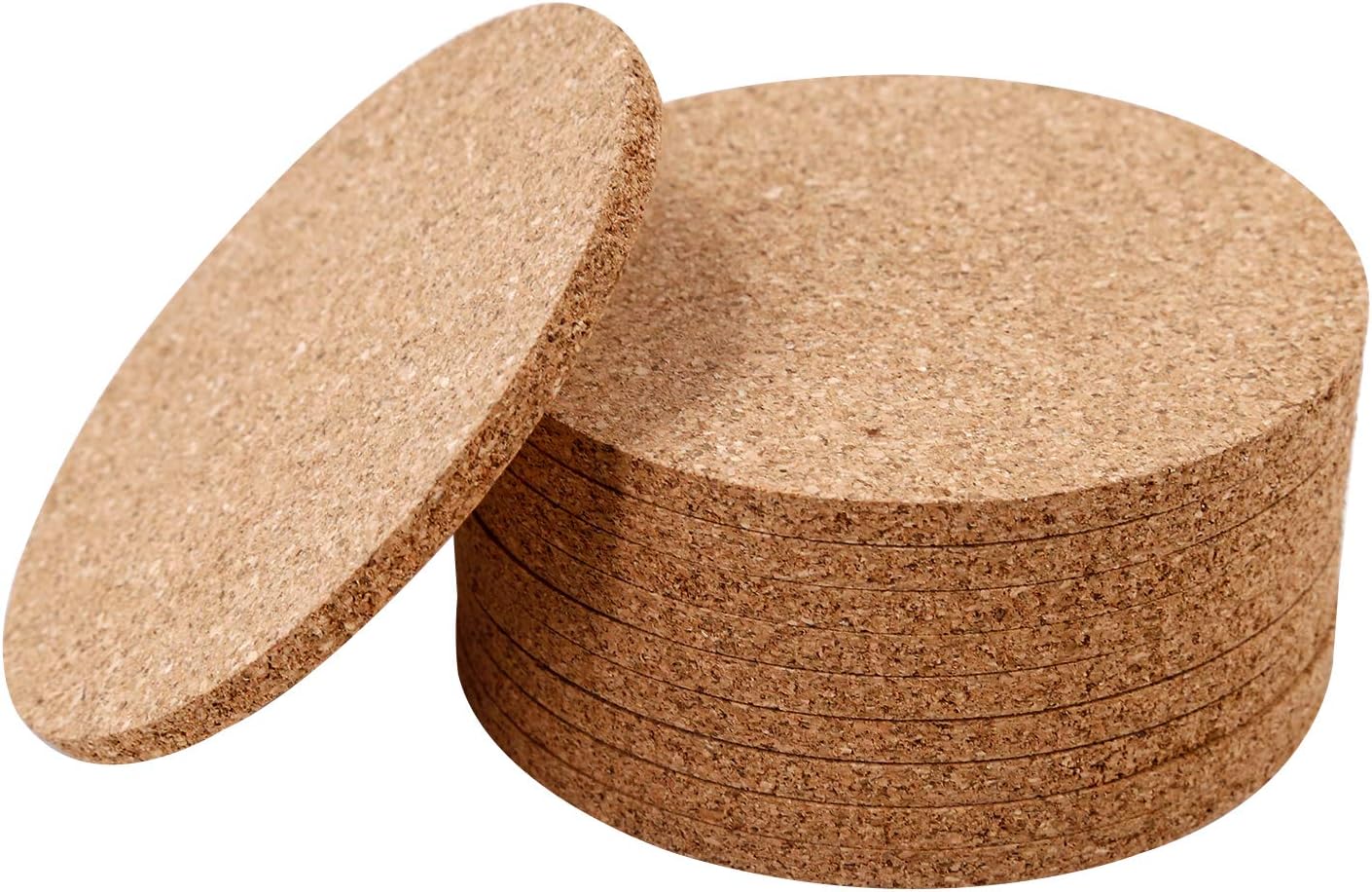 Korkuntersetzer Rund 10cm - 6er Set Für Tische & Gläser