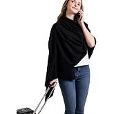 Soft Knit Travel Shawl Wrap Large Lightweight Machine Wash Packable Scarf | 30x71 Inch Soft Viscose Blend Wrinkle Resistant Non-Shedding Wrap for Airplane Office Daily Evening Outfits All Season
