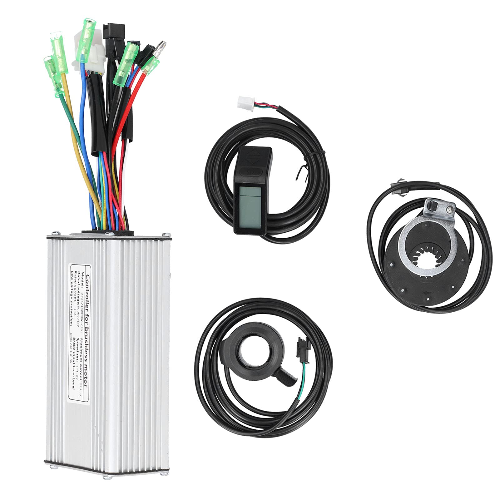 Alomejor E‑Bike Controller Kit, Electric Bicycle Controller Conversion Kit with Only for KT‑LCD4 Display, for 36V/48V 500W Motor