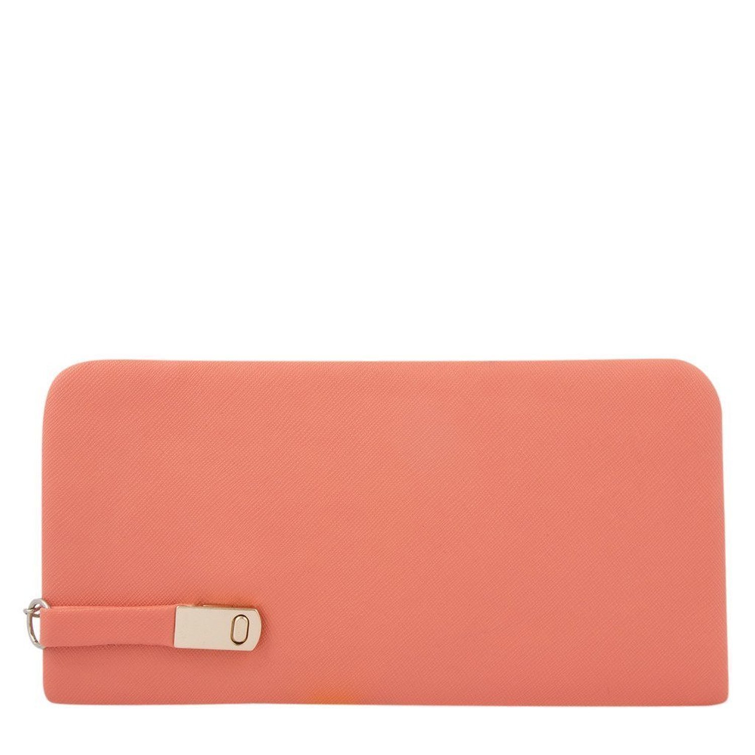 damdam women's handbag wallet clutch combo (peach,tbag67)