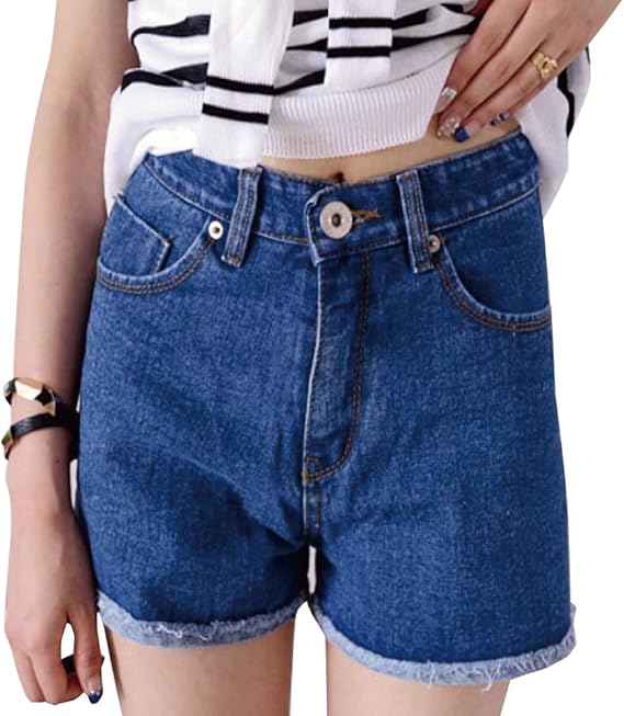 Amazon ノーブランド品 ショートパンツ デニム レディース 短パン ショーパン デニムショートパンツ デニムパンツ カジュアル ボトムス パンツ 通販