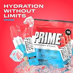 PRIME HYDRATION+ Sticks Ice Pop, Lemon Lime, and