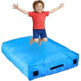 SaferBounce Crash Pad for Kids Sensory | Big 5Ft x 5Ft Or 3Ft x 4Ft | Autism Sensory Crash Mat for Jumping &amp; Play | Crashpad | Soft Foam Landing Pad for Kids | Giant Pillow Mat | Climbing &amp; Gymnastics