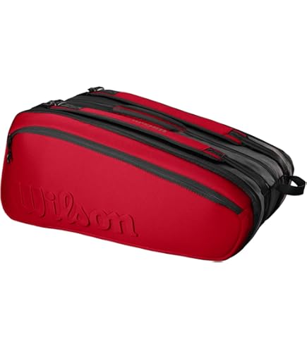 Wilson　SUPER TOUR TRAVEL BAG Amazon.com: Wilson Super Tour, Red/White, Holds up to 15