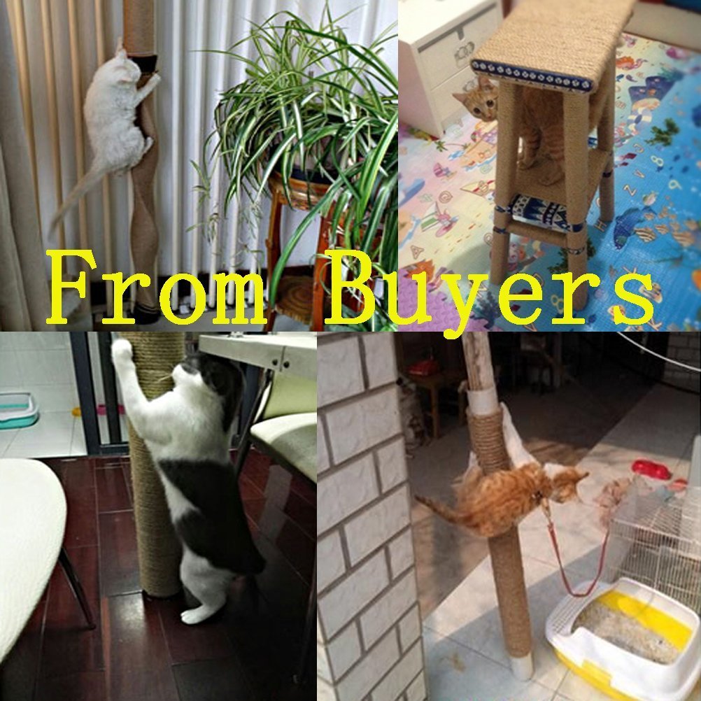 Aoneky Replacement Cat Scratching Post Sisal Rope Hemp Rope for Cat