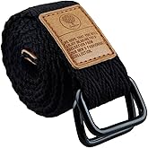 moonsix Canvas Web Belts for Men, Military Style D-ring Buckle Men's Belt