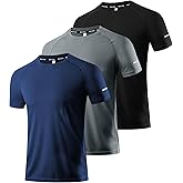 Boyzn 1, 3, 5 or 7 Pack Men's Workout Running Shirts, Dry Fit Moisture Wicking T-Shirt, Gym Athletic Short Sleeve Tee Shirts