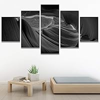 SIGNWIN 5 Panel Canvas Wall Art Modern Art Landscape Modern Multicolor Photography Relax/Calm Rocky for Home Decorations Ready to Hang - 60