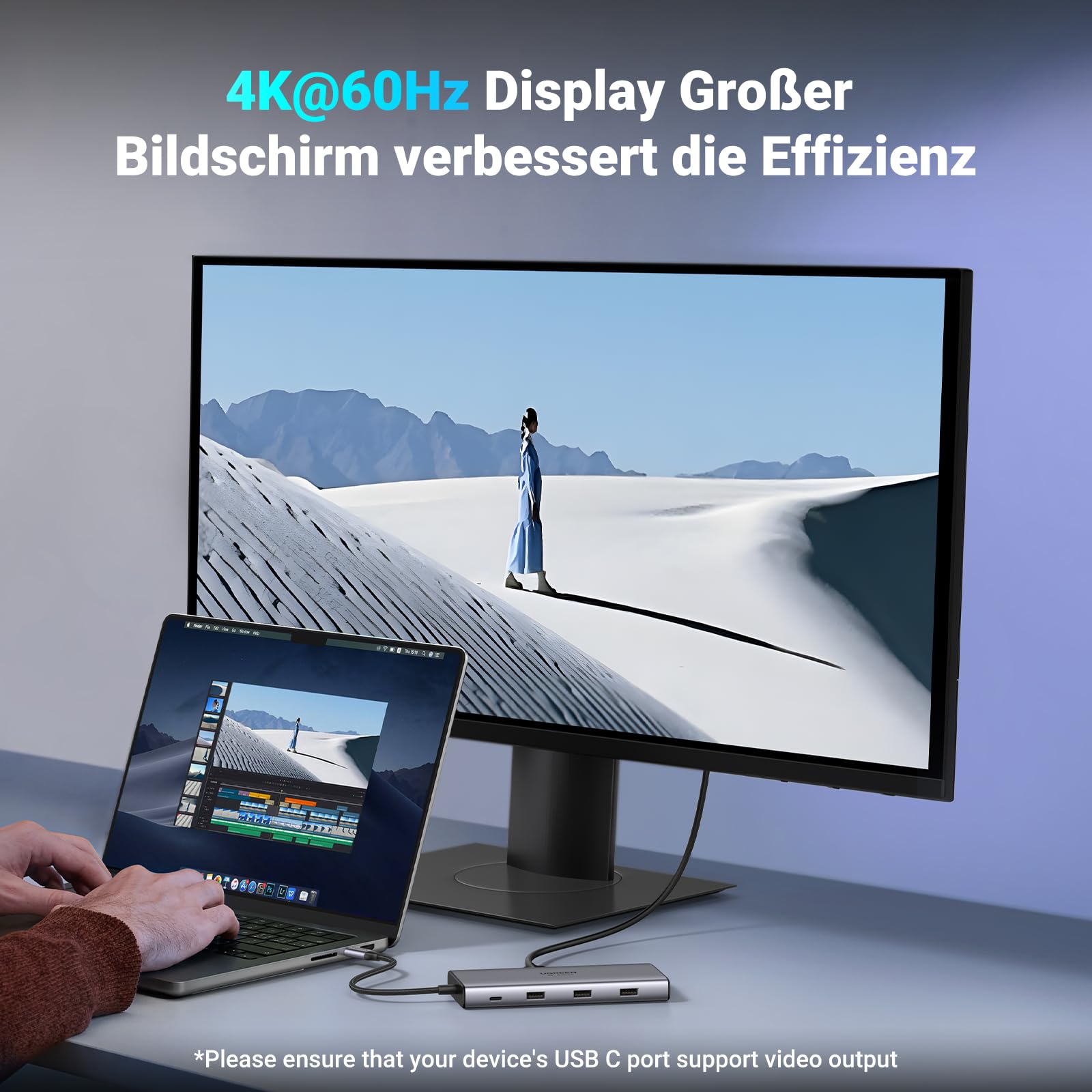UGREEN Revodok Pro 109 USB C Hub 10Gbps USB A 3.2&USB C 3.2, HDMI 4K@60Hz, PD100W, Ethernet, SD/TF, Docking Station kompatibel mit iPhone 17/16, MacBook Pro/Air, Surface, Galaxy S24/S23 usw. 4