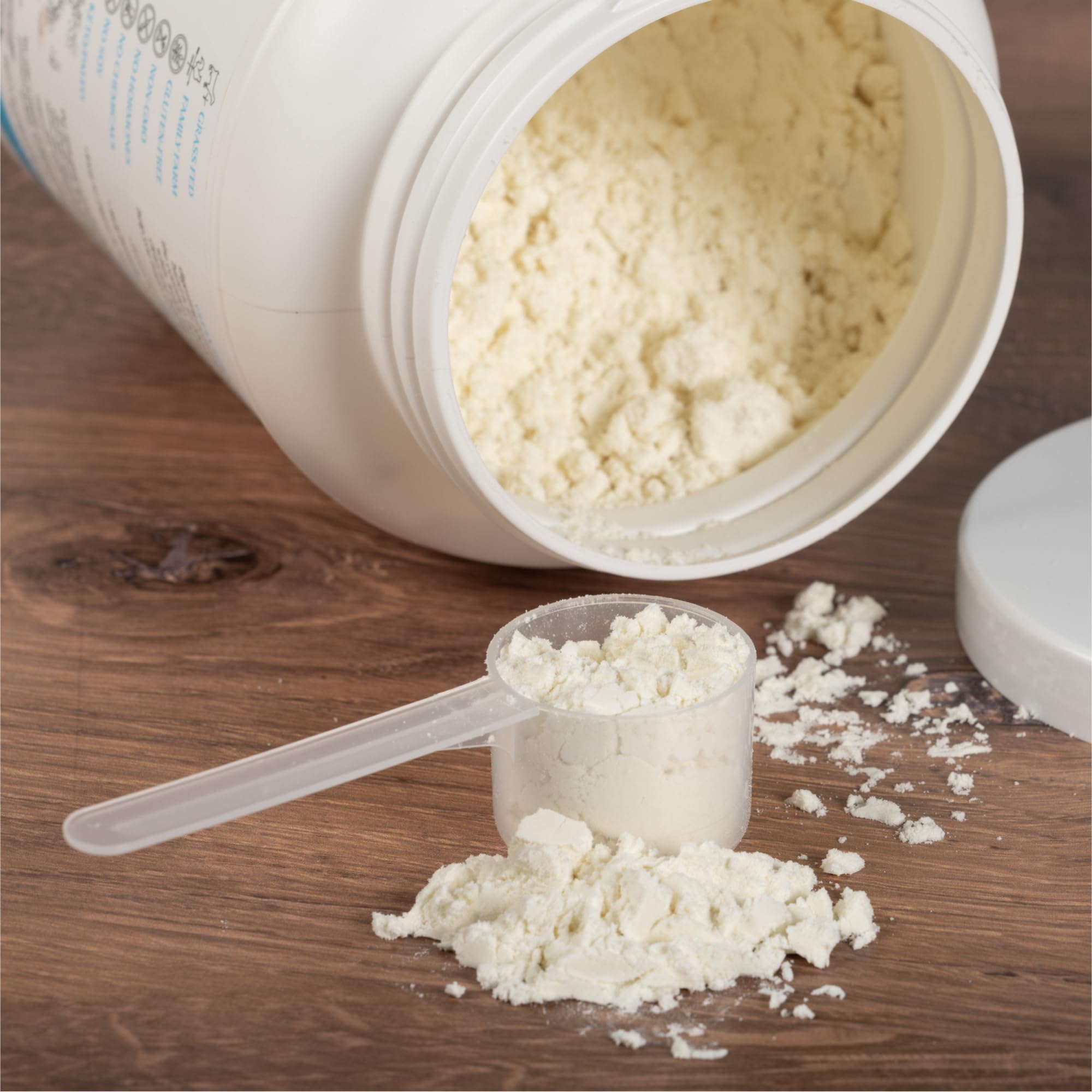 Mt. Capra Clean Whey Protein | Grass-Fed Undenatured Goat Whey Protein Powder | 24 g Protein Per Serving, All Natural, Non-GMO, High in Branch Chain Amino Acids | Unsweetened | 15 Servings - 16 oz
