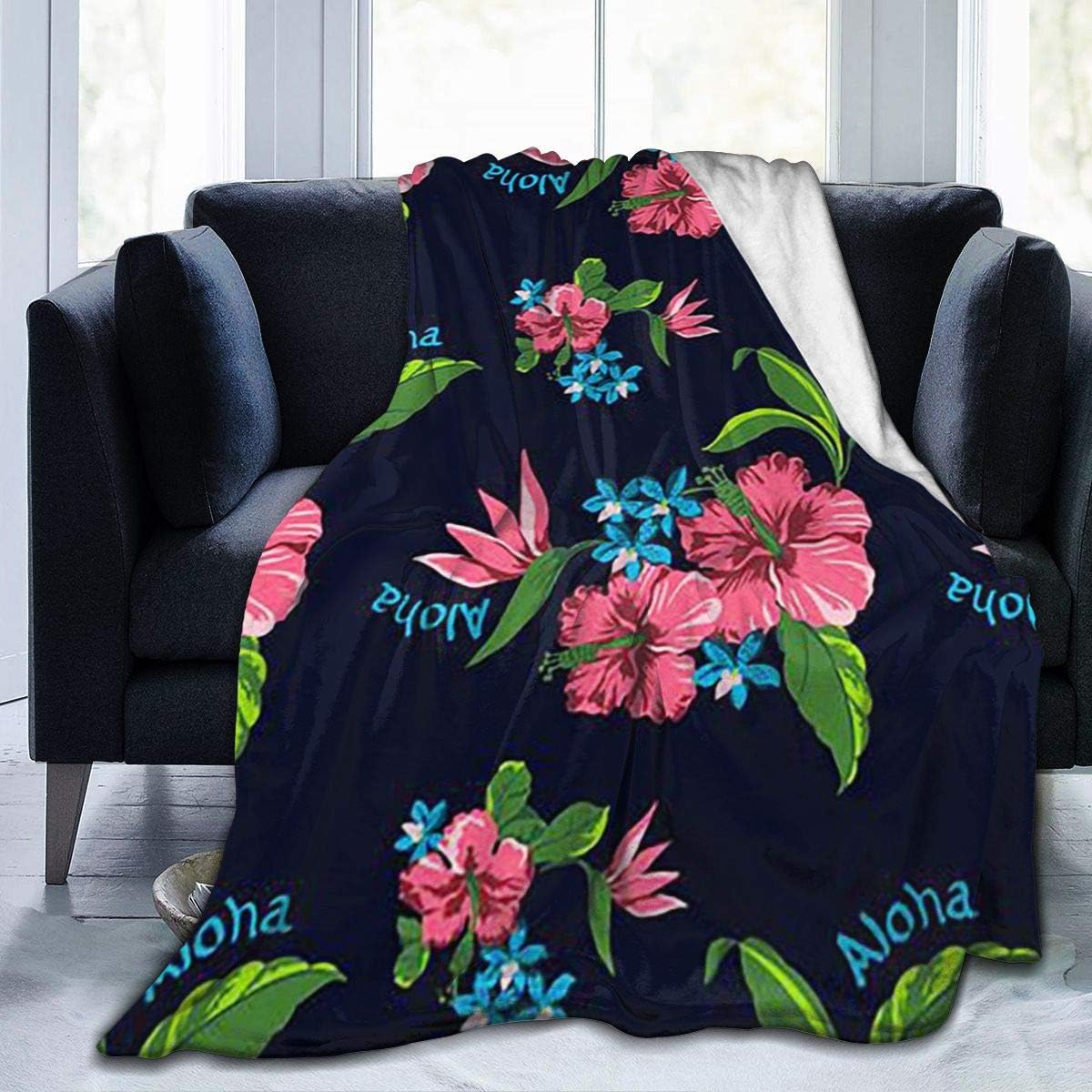 VIMMUCIR Hawaiian State Flower Pattern Throw Blanket Soft