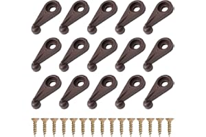 Morobor 50 PCS Glass Retainer Clips Kit, 6 mm Spherical Design Glass Clip Glass Cabinet Clips with Screws for Fixing Glass Cabinet Doors (Brown)