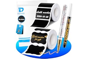 DZSEE Chalkboard Labels for Jars - 280 Pcs Reusable Waterproof Chalk Stickers with 2 Chalk Marker, Organize Home & Kitchen, Storage Bins, Parties, Weddings