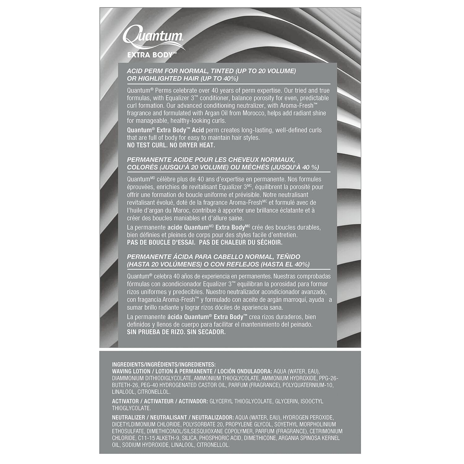 Zotos Quantum Extra Body Acid Permanent Unisex Treatment 1 Application