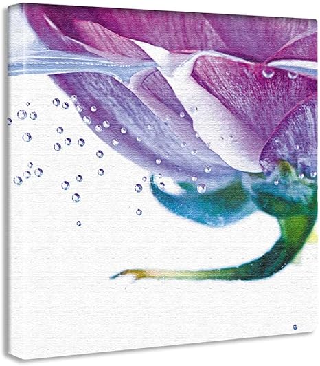 Amazon Co Jp 花 パープル アートパネル 30cm 30cm 日本製 ポスター おしゃれ インテリア 模様替え リビング 内装 雫 植物 自然 ファブリックパネル Yt 300 Pink 004 ホーム キッチン