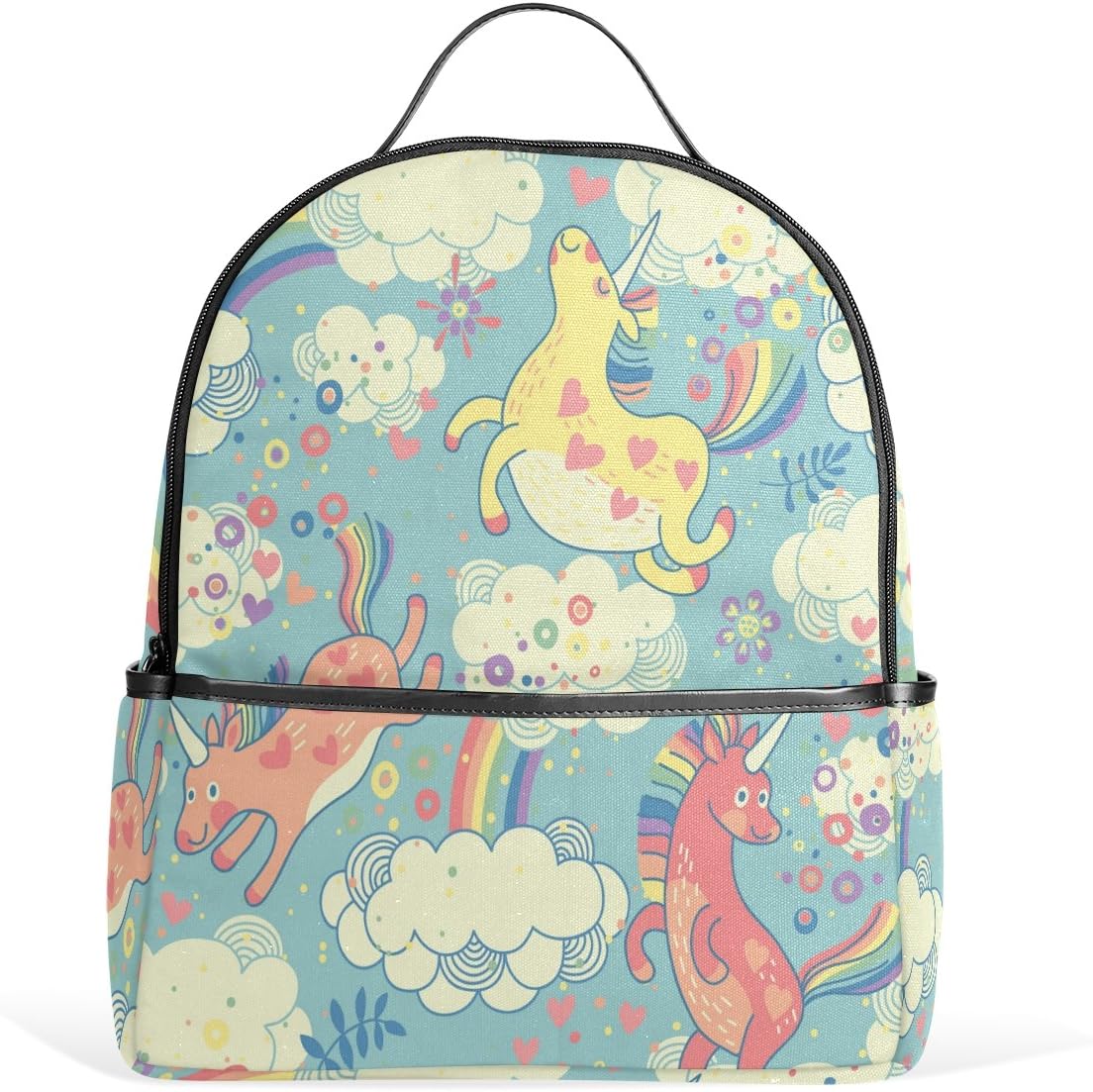 School Bag, Unicorn Rainbow Backpack Book Bookbag Travel Casual