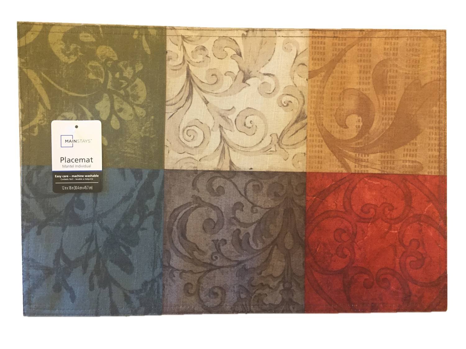 Mainstays Tuscany Kitchen Collection Fabric Placemats (Set of 4
