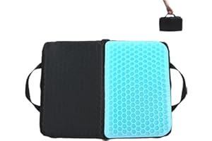 LaWana Portable(14.6 "x 10.7'') Gel Cushion Foldable Travel mat, Suitable for Airplane Seats, Commuting, Camping, Stadium Bleachers, Outdoor Garden Benches,Cinemas,to Relieve Sitting Pain