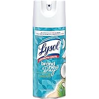 Lysol Disinfectant Spray, Coconut & Sea minerals, Disinfect and Eliminate Odours on Hard Surfaces and Fabrics, Kills 99.99% o