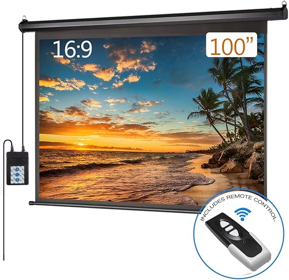 Motorized Projector Screen 100 inch 169 HD Diagonal Indoor