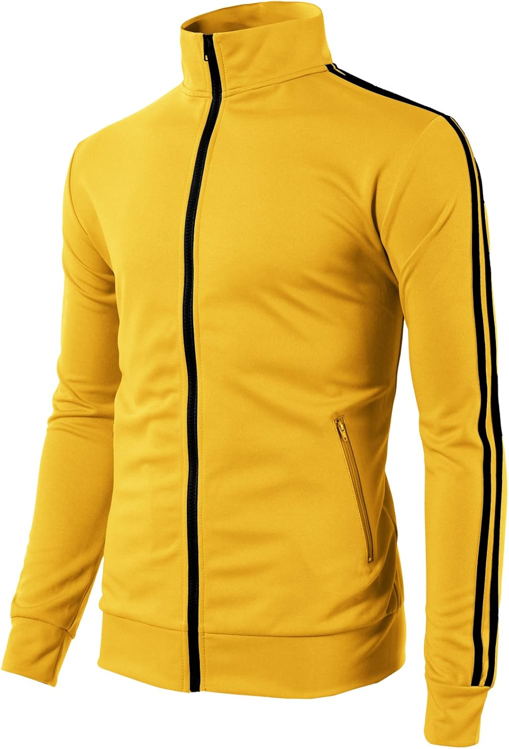 H2H Mens Active Slim Fit Track Lightweight Jacket Zip-up Long Sleeve Training Basic Designed at  Men’s Clothing store