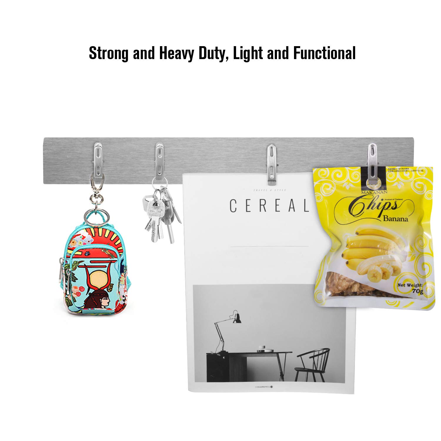 Refrigerator Magnetic Chip Bag Clips - LEYOSOV 8pcs Heavy Duty Fridge Magnet Hook with Strong Neodymium Magnet, Perfect for Food Classroom Office Photo Calendar