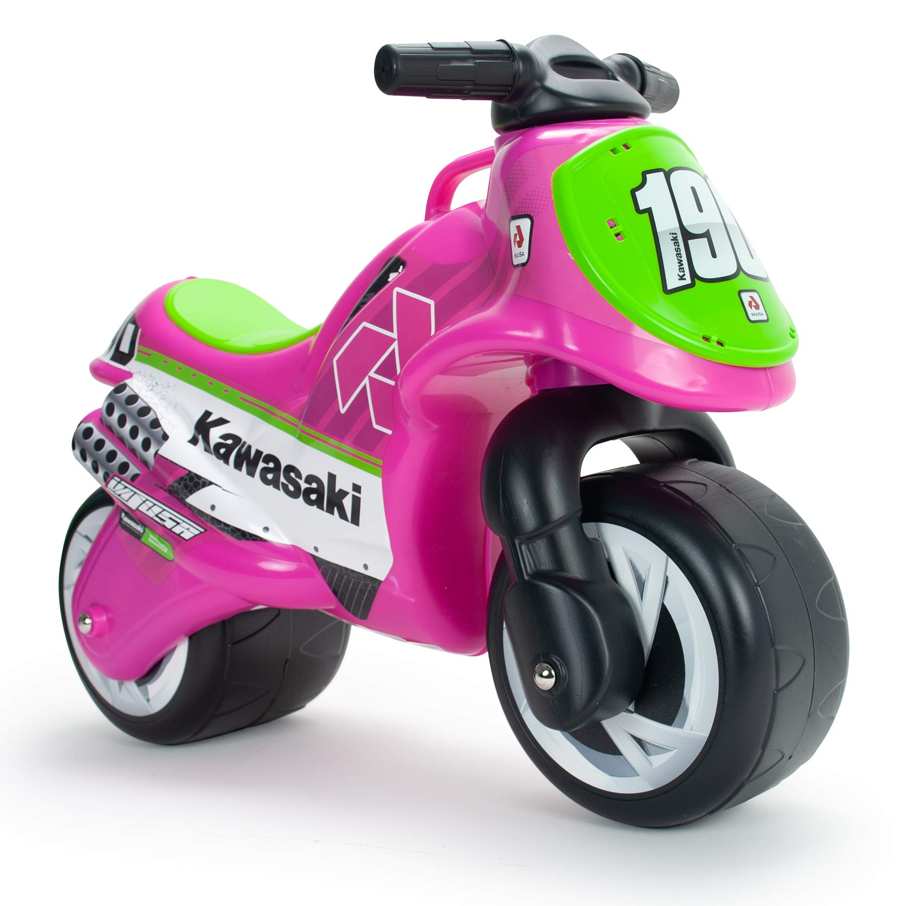 INJUSA Foot to Floor kids Motorcycle Neox Kawasaki Pink 19013/000