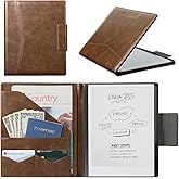 CoBak Premium PU Leather Case for 10.3" Remarkable 2 Tablet (2020) - Folder Design, Slim Hard Shell with Pen Holder, Brown Leather