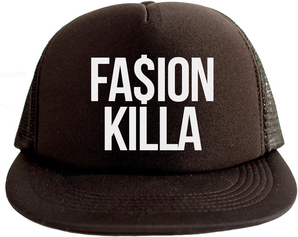 Fasion Killa Cool Swag Hip Hop Print 80s Style Snapback Hat Cap Black