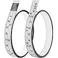 2 Packs 1/2-Inch Self-Adhesive Measuring Tape, 78 Inch or 200cm Peel and Stick Tape Measure, Imperial and Metric Scales, Left
