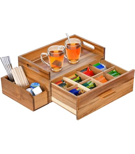 4pc Tea Bags Holder Coasters Spoon Resting Caddy Ceramic Teapot Stand Serve Plat