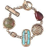 Vintage Geometric Natural Stone Bracelets for Women Chunky Bracelet Trendy Personality Dainty Jewelry Gifts