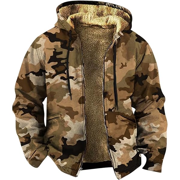 ZYXTIM Fleece Lined Hoodies for Men Zip Up Thick Sherpa Warm